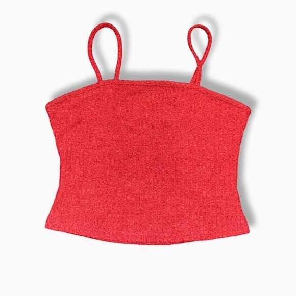 Free People Ribbed Straight Neck Cami Crop Top - Picture 3 of 5